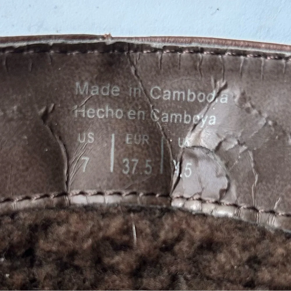 ALDO VINTAGE Brown Leather Riding Boots Dark Academia Equestrian Size 7 - Picture 4 of 11